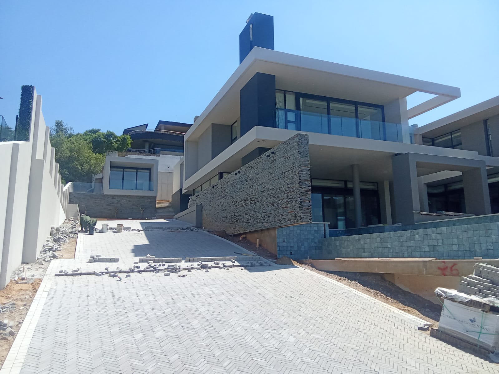 Front elevation — site progress